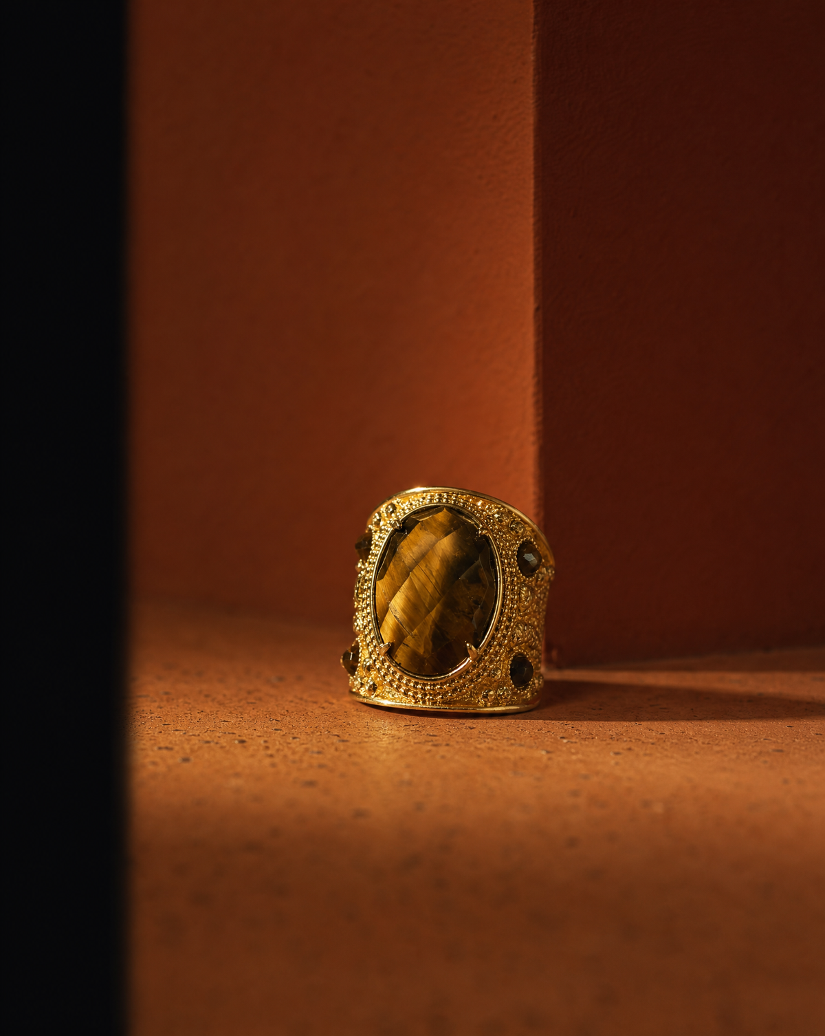 TIGER EYE ARMOR, bague œil-de-tigre ajustable – MAD ABOUT