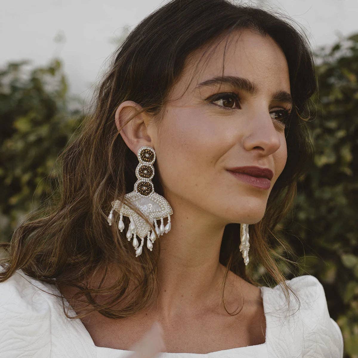 INGA — Boucles d’oreilles blanches