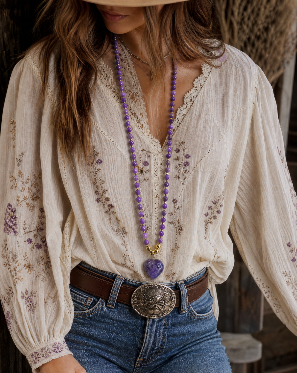 AMETHYST HEART, collier – vue 2