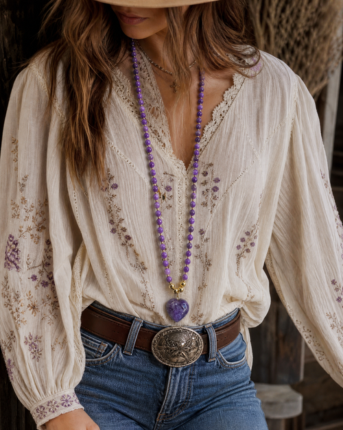 AMETHYST HEART, collier – vue 2