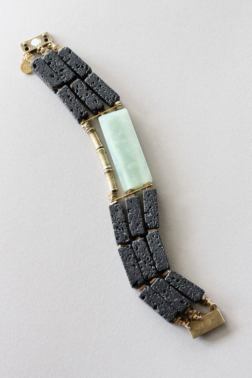 AVENTURINE, bracelet trois rangs – vue 2