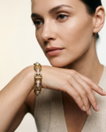 LINKS, bracelet maillons texturés dorés – MAD ABOUT