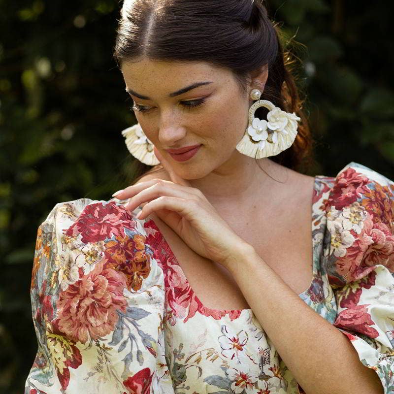 KASHMIR — Boucles d’oreilles blanches