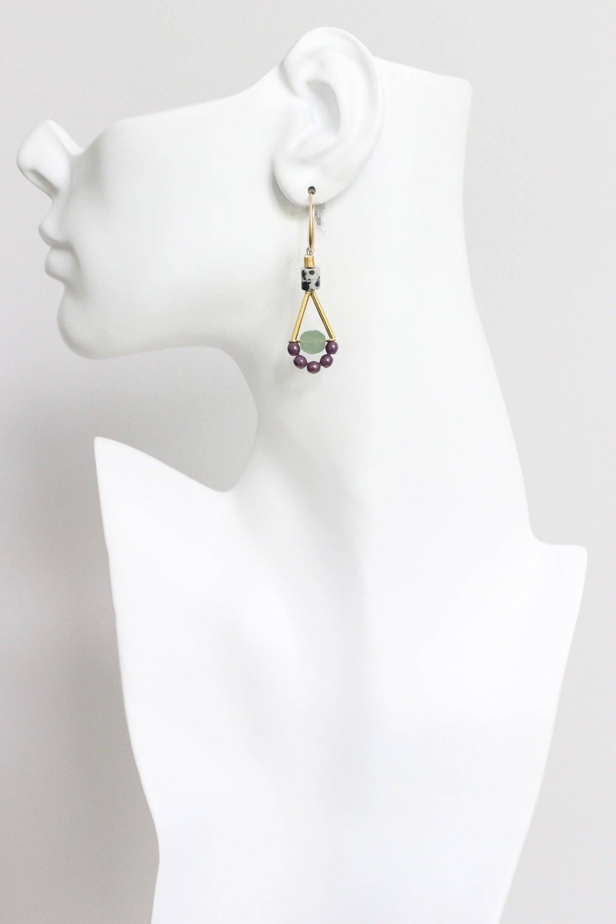VIOLET D’EAU, boucles d’oreilles – vue 2