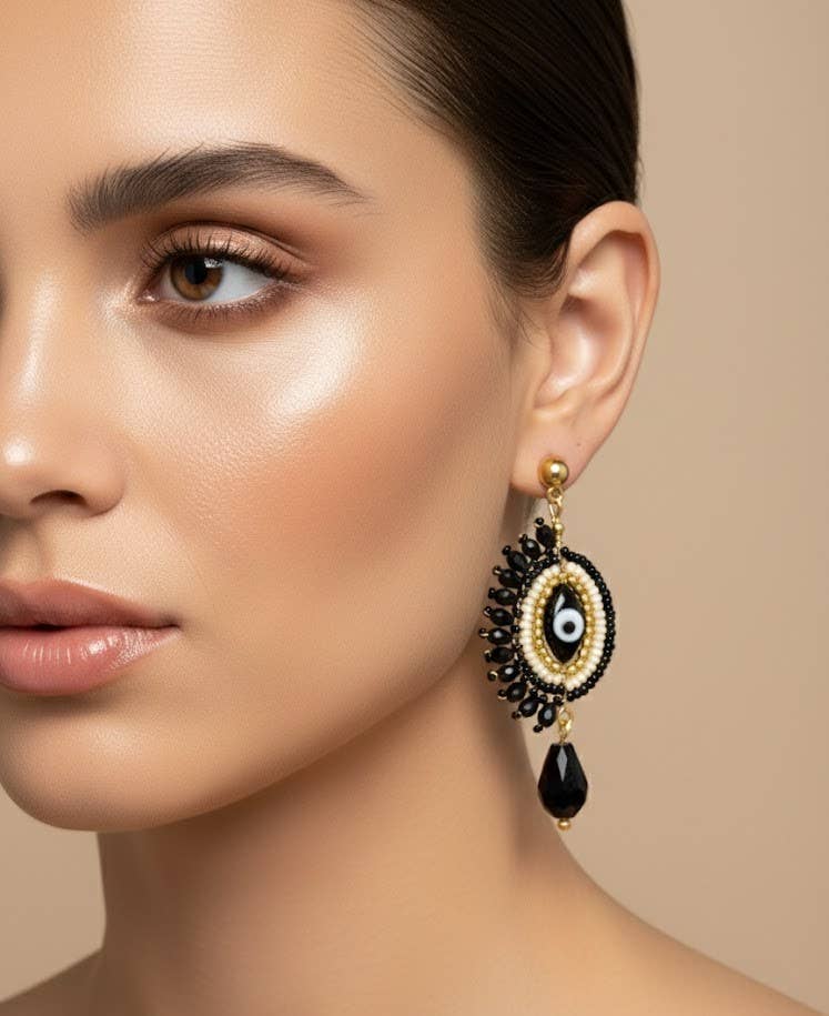 LE TALISMAN MYSTIQUE D’OBSIDIENNE — Boucles d’oreilles