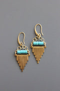 SAUGE, boucles d’oreilles en magnésite et laiton doré – MAD ABOUT