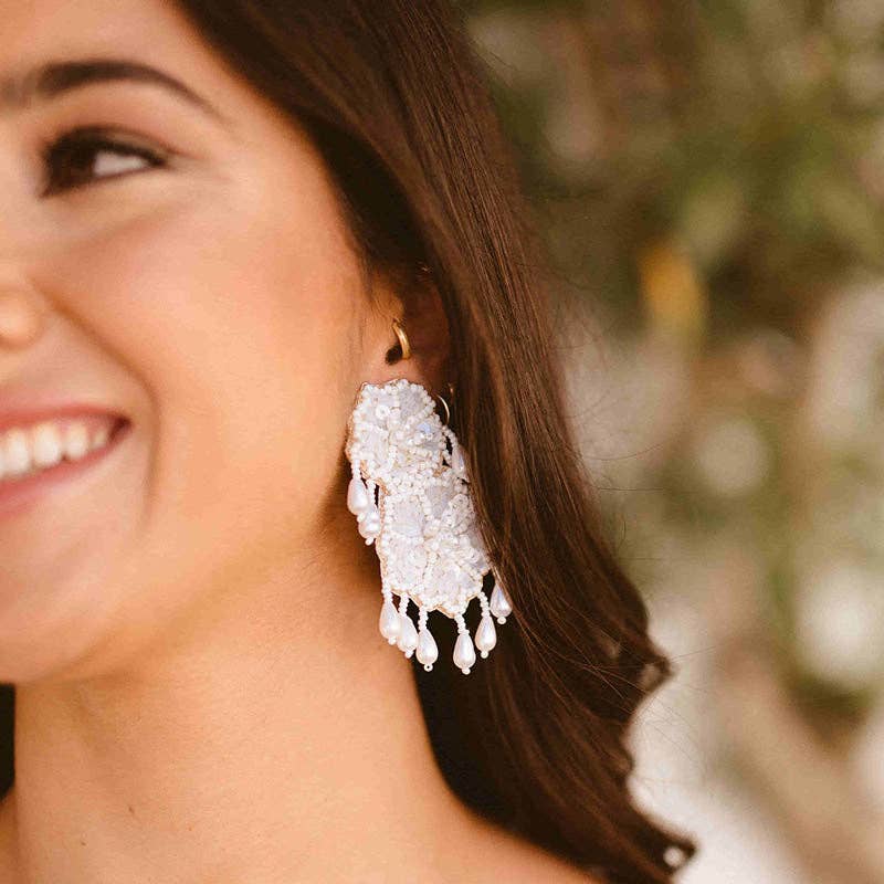 HILDA — Boucles d’oreilles blanches