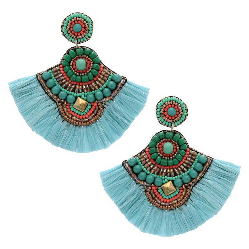 SINDRI — Boucles d’oreilles bleu turquoise