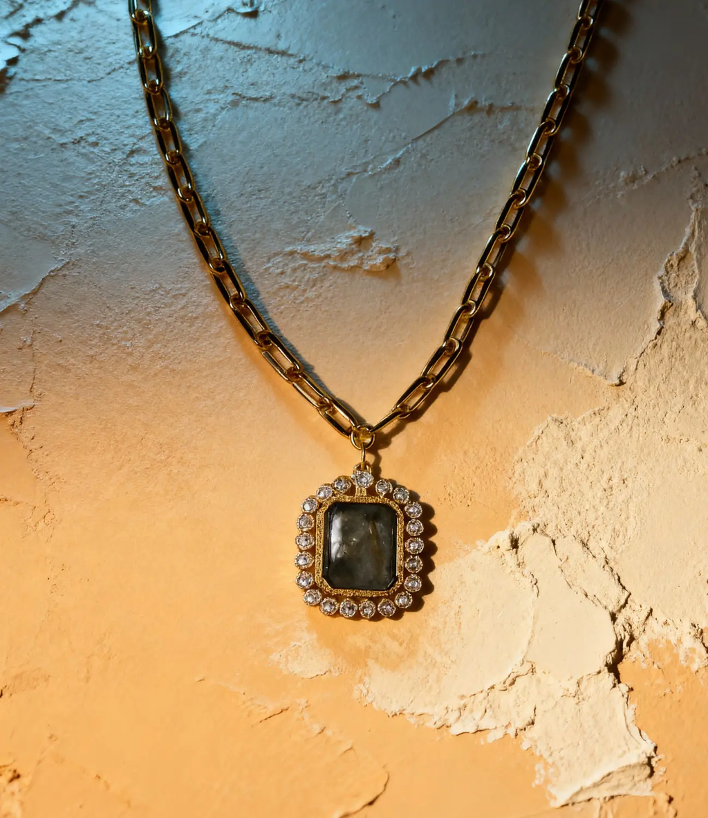 AMAZONITE HALO, collier – vue 2