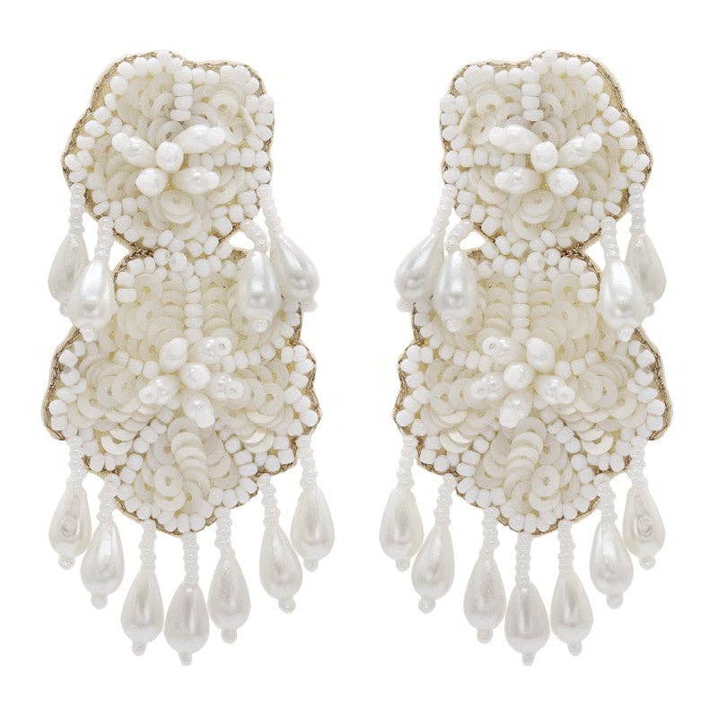 HILDA — Boucles d’oreilles blanches