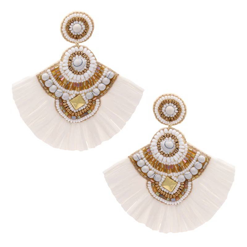 SINDRI — Boucles d’oreilles blanches