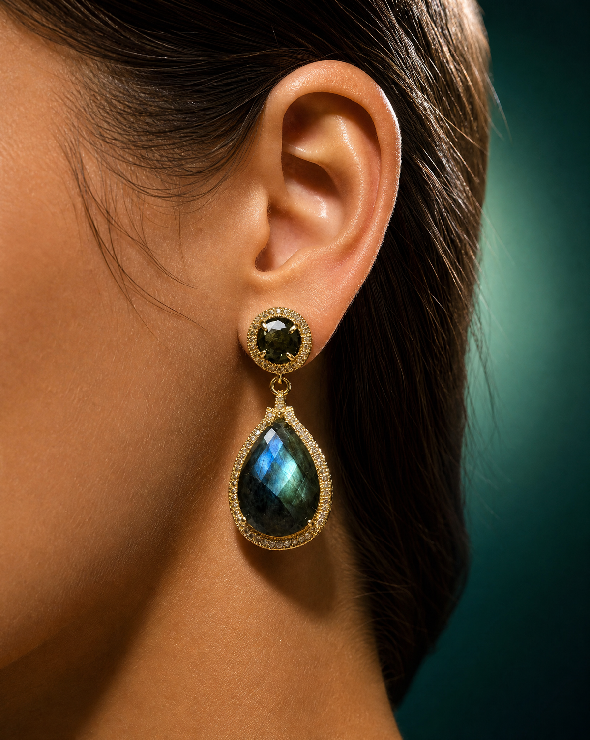 AMÉTHYSTE DROP, boucles d’oreilles – vue 2