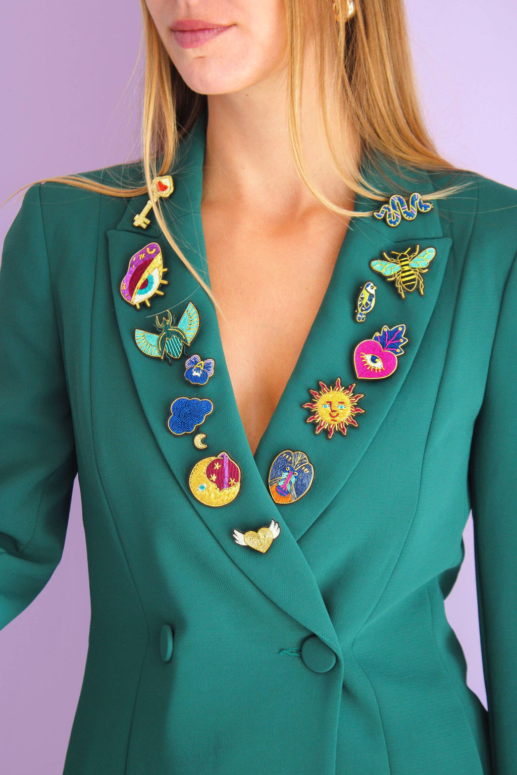 SNAKE, broche brodée – vue 2