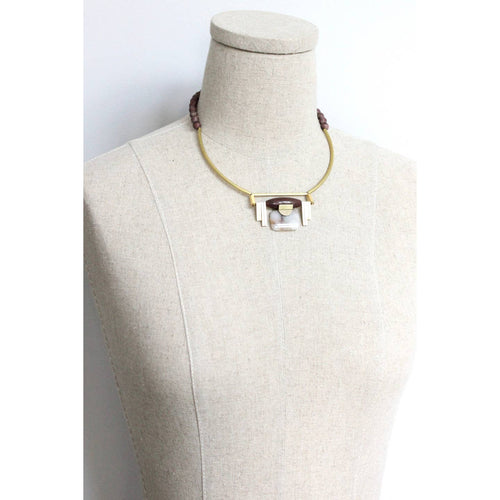 Collier GRENAT en verre, jaspe et agate, photographie fournisseur 2